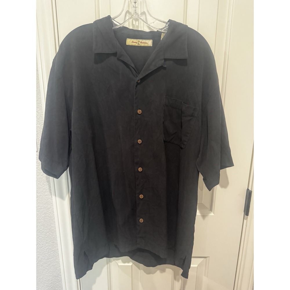 Tommy Bahama Pinup Girl Camp Shirt Button Down Cruise Resort Silk Large 50s